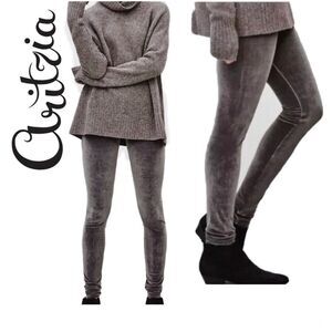 ARITZIA Wilfred free Daria gray velvet leggings size small